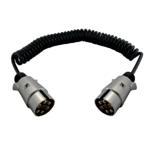 Przewód spiralny, wtyczki metalowe 7PIN